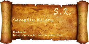 Seregély Kilény névjegykártya